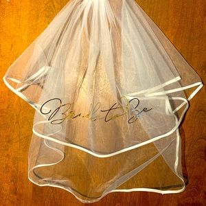 Bride to Be white Veil